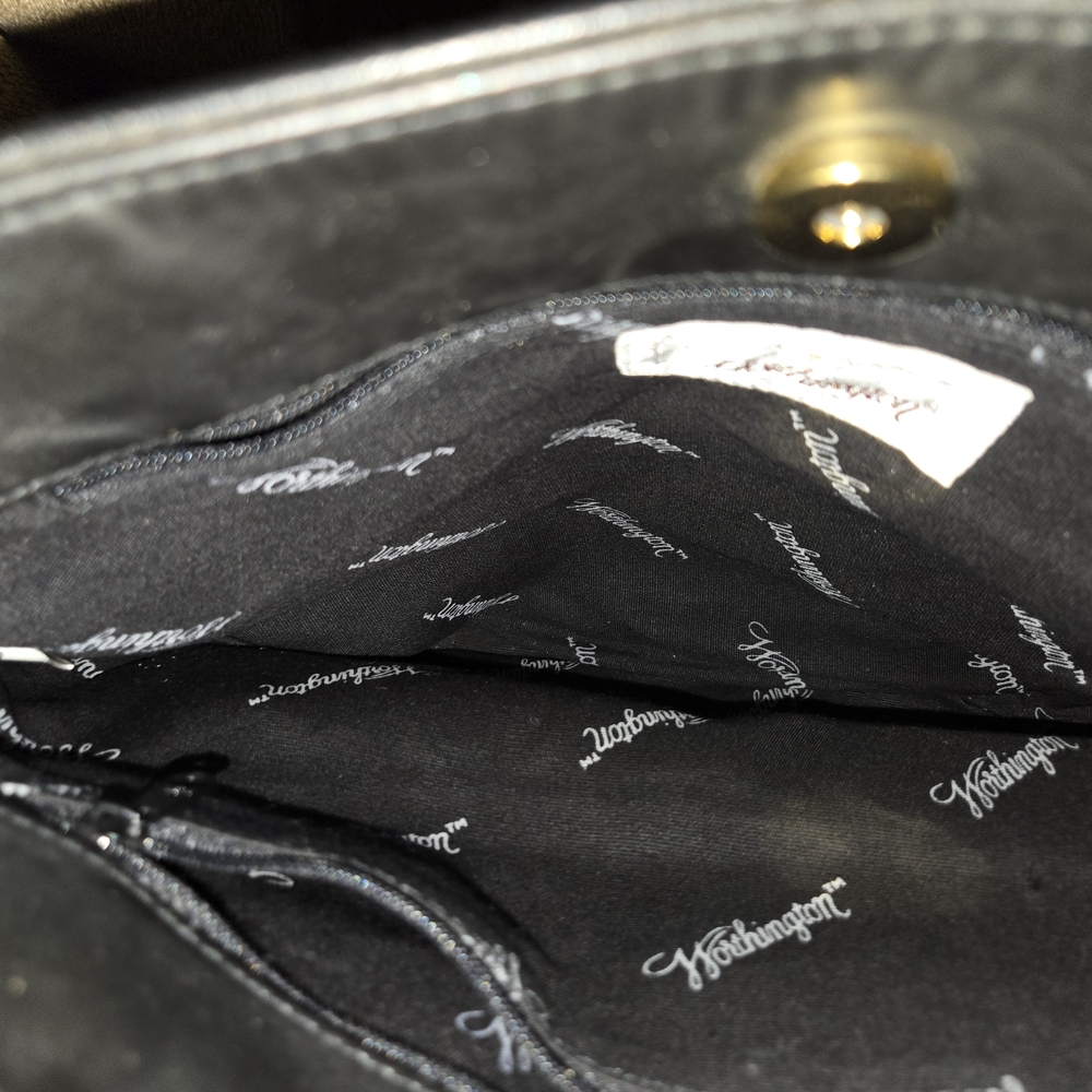 Worthington Genuine Leather Black Shoulder Bag - Picture 4 of 10